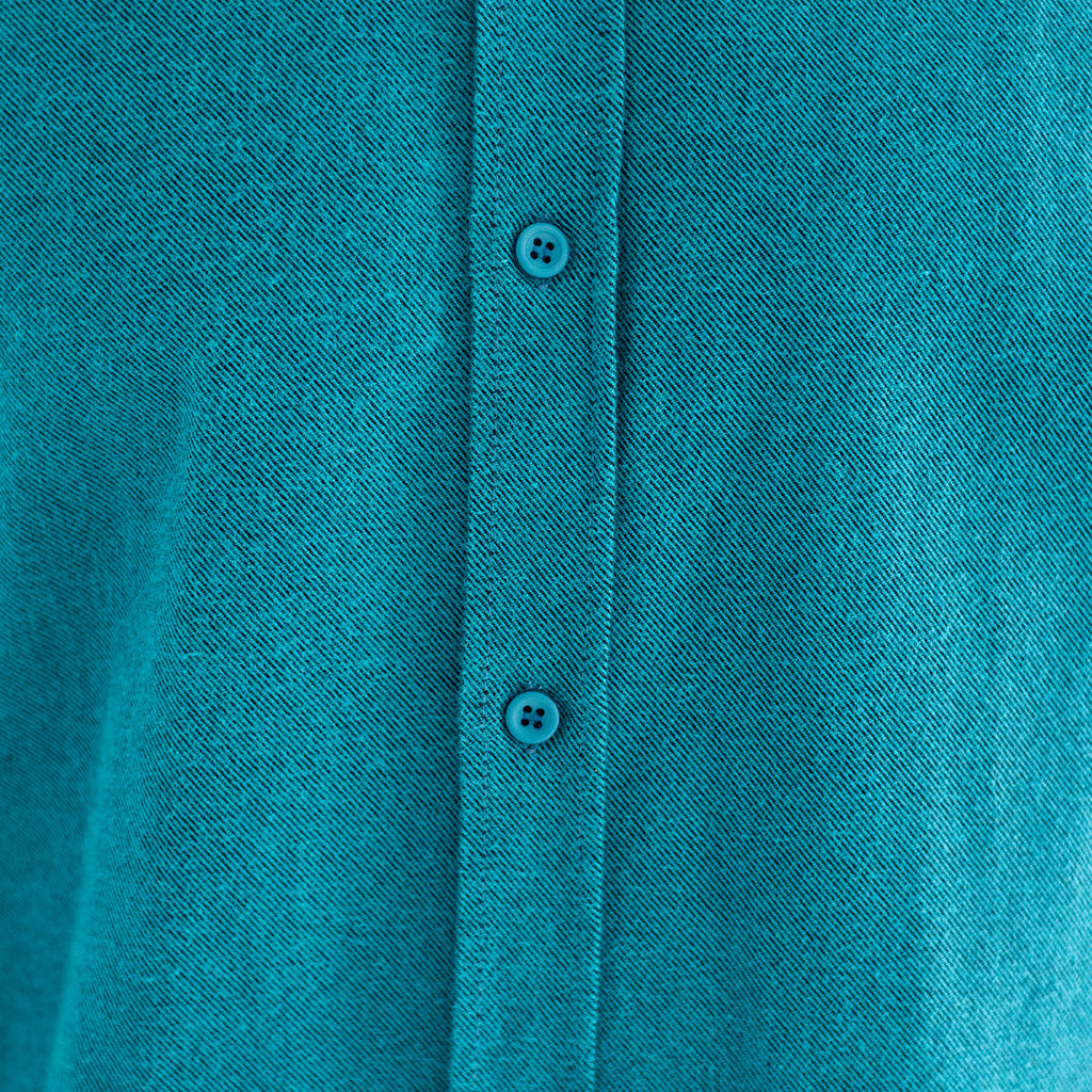 Plain Wool Shirt Teal