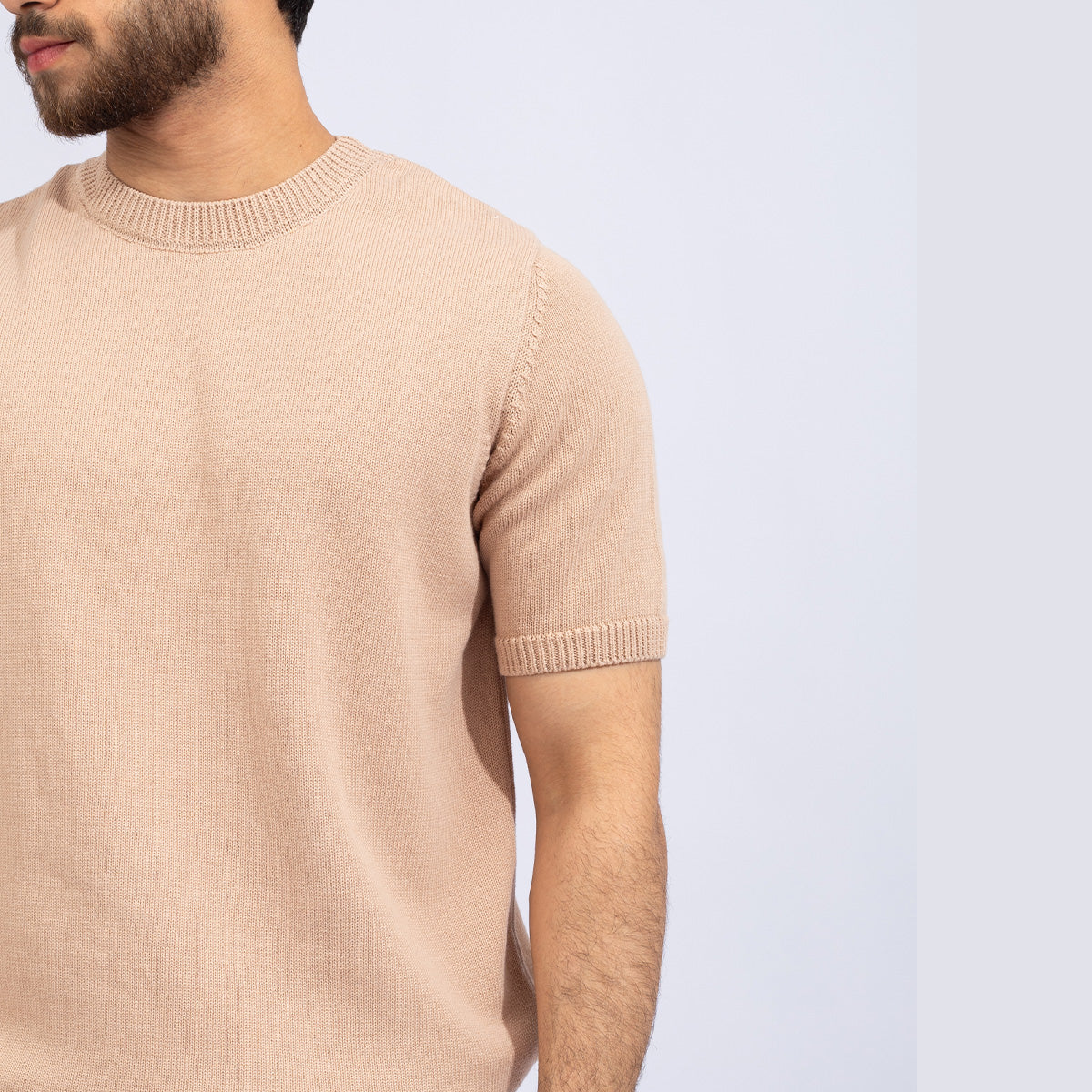 Knitted Crewneck Beige Tan