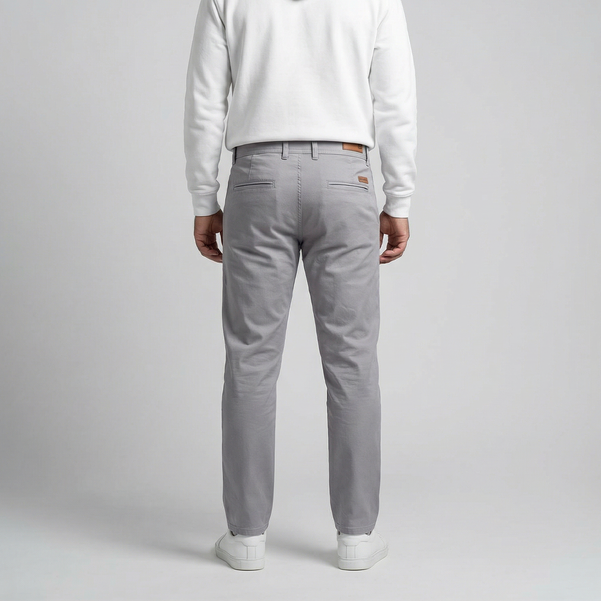 Classic Gabardine Pants . Light Gray
