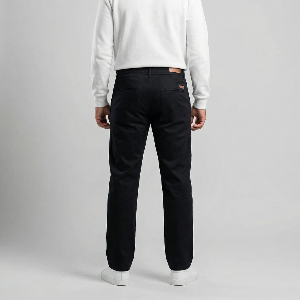 Classic Gabardine Pants . Black