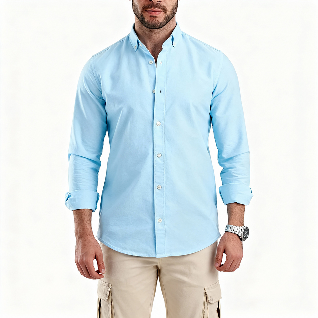 Plain Oxford Shirt Baby Blue