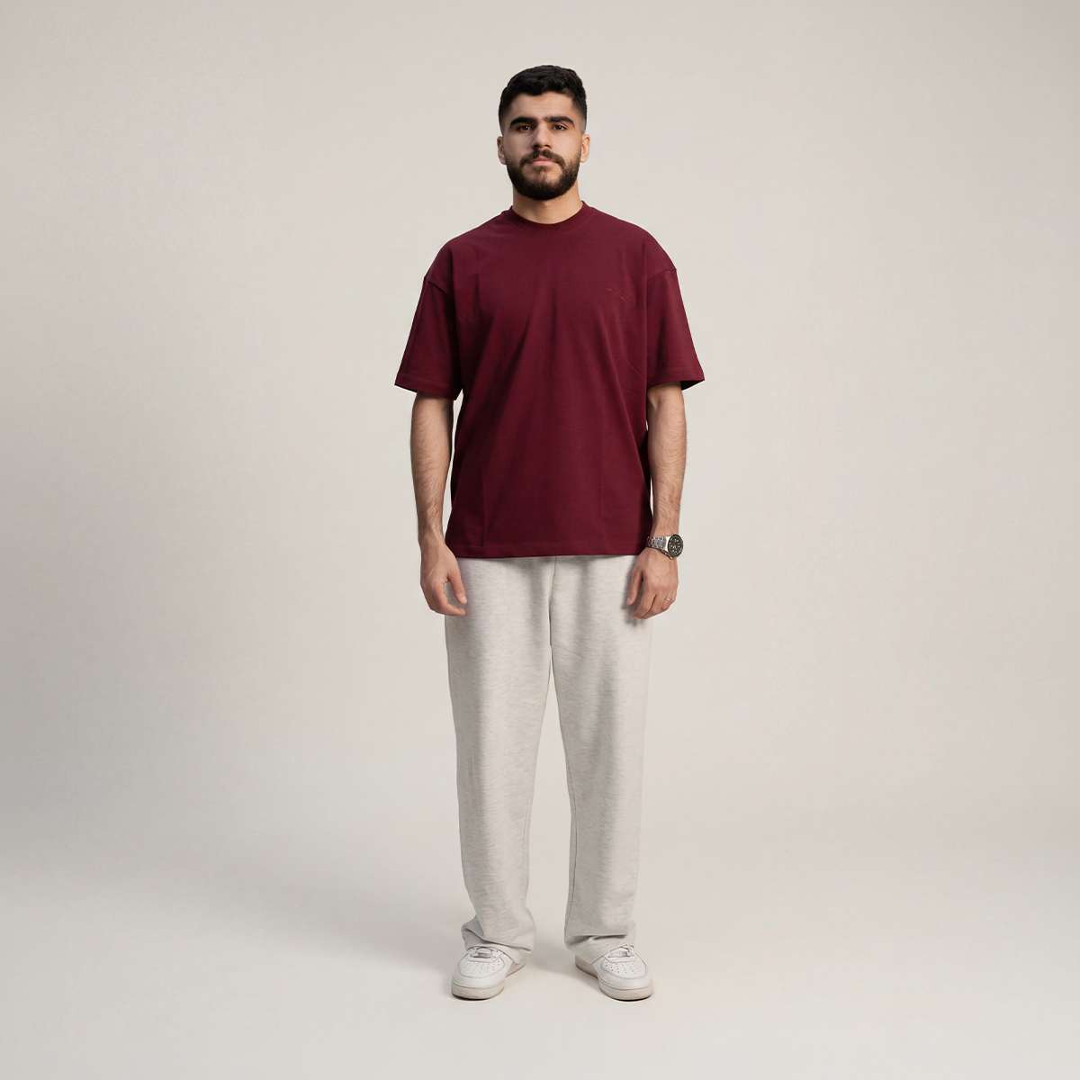 Crew-Neck SajdaFlap™️ Tee
 Maroon