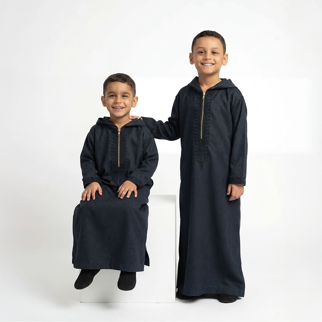 Kids Wool Thawb Midnight steel Main image