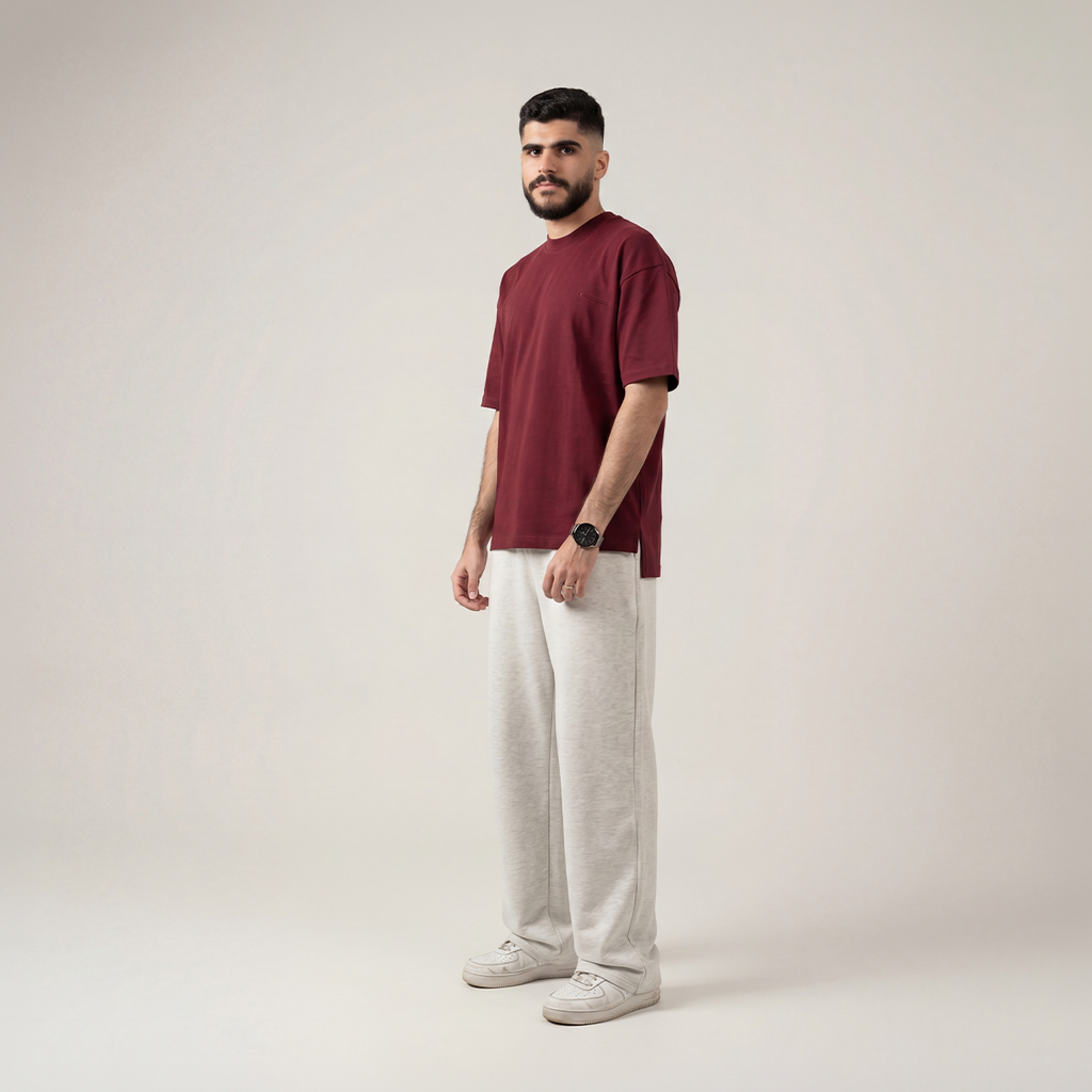 Crew-Neck SajdaFlap™️ Tee
 Maroon