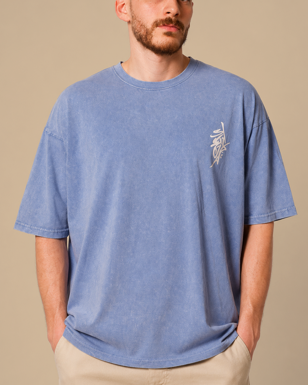 Graffiti Washed-Look Tee (حالم)