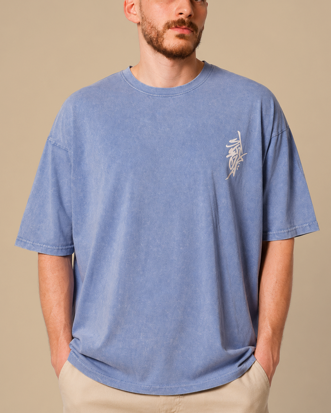 Graffiti Washed-Look Tee (حالم)