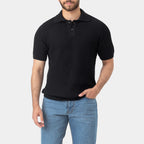 Knitted Polo Shirt Black