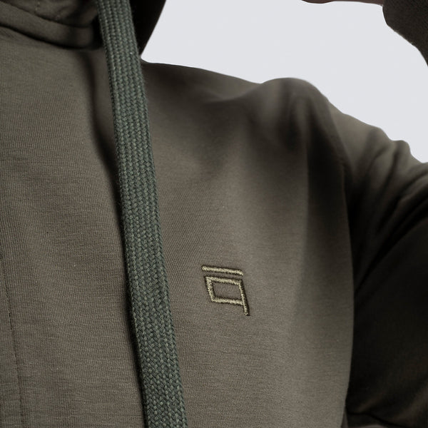 Light Full-Zip Hoodie Olive