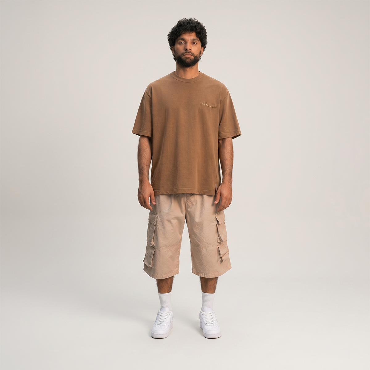Crew-Neck SajdaFlap™️ Tee
 Brown Secondary image