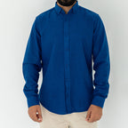 Plain Wool Shirt VCola Blue