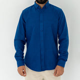 Plain Wool Shirt. VCola Blue