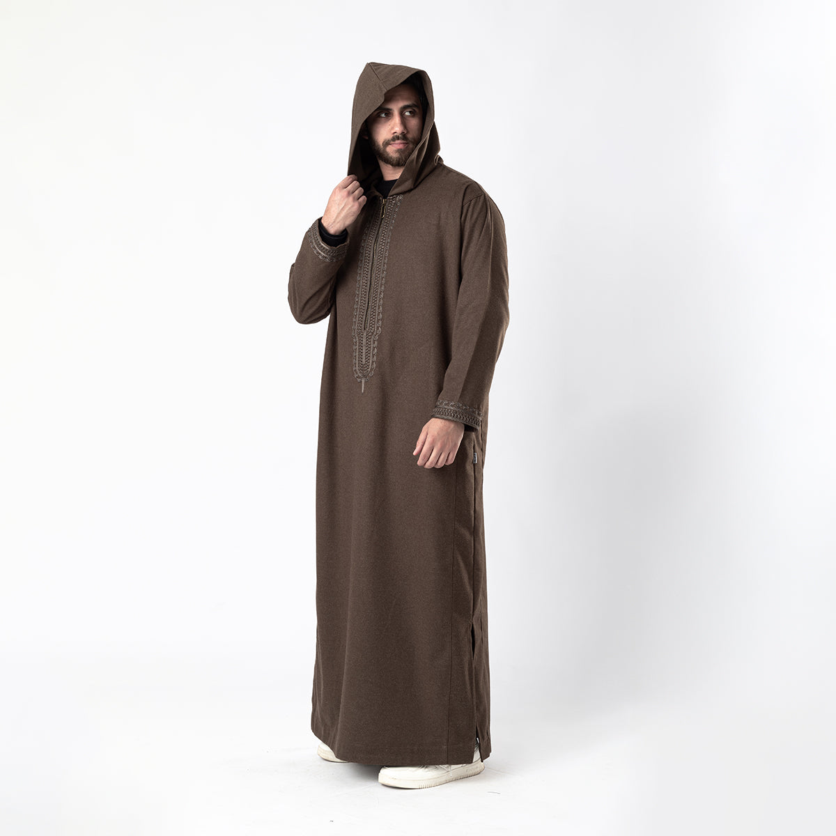 Wool Thawb Dark Brown