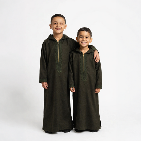 Kids Wool Thawb Green