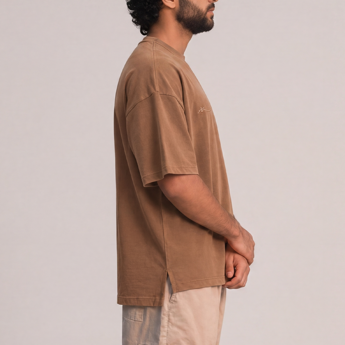 Crew-Neck SajdaFlap™️ Tee
 Brown