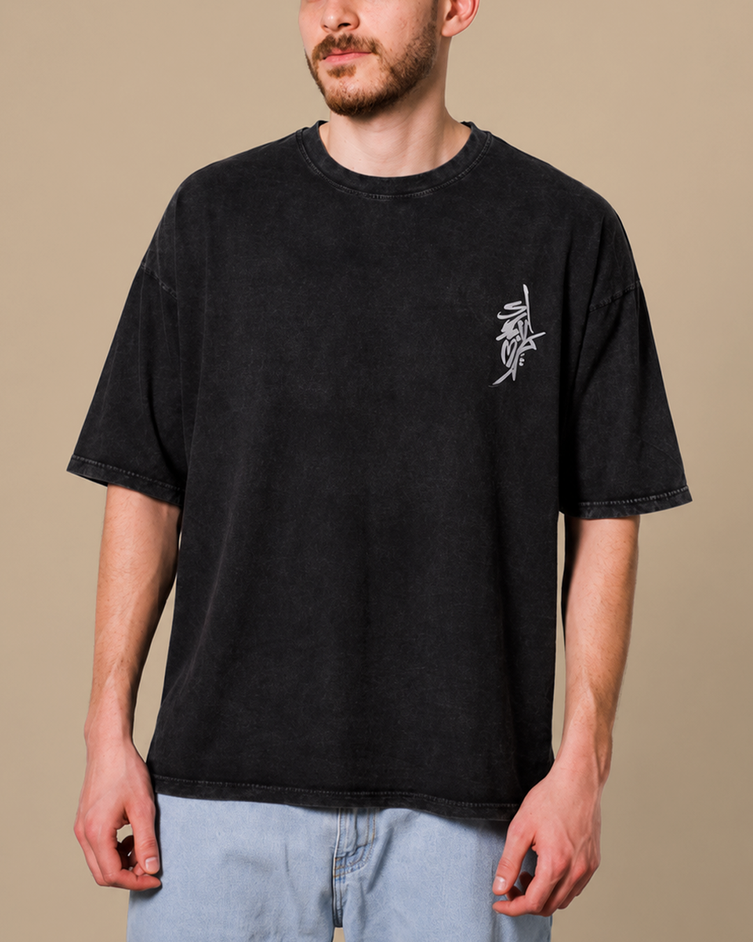 Graffiti Washed-Look Tee (فارس)