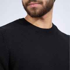 Knitted Crewneck. Black