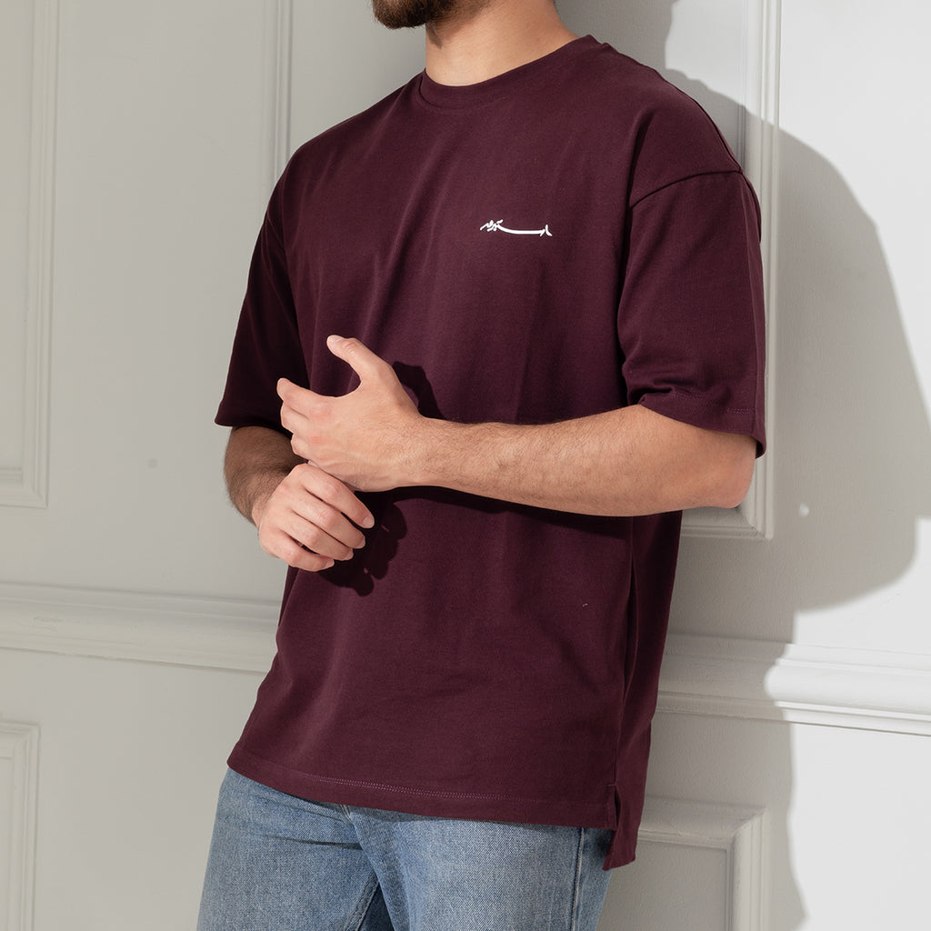 Stabraq Split Tee Burgundy