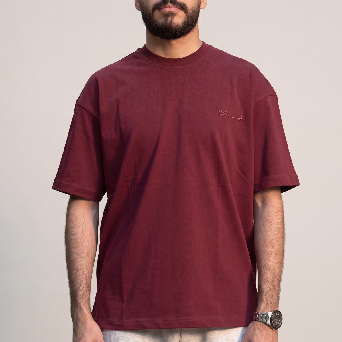 Crew-Neck SajdaFlap™️ Tee
 Maroon Main image
