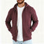 High Neck Melton Zipper Burgundy