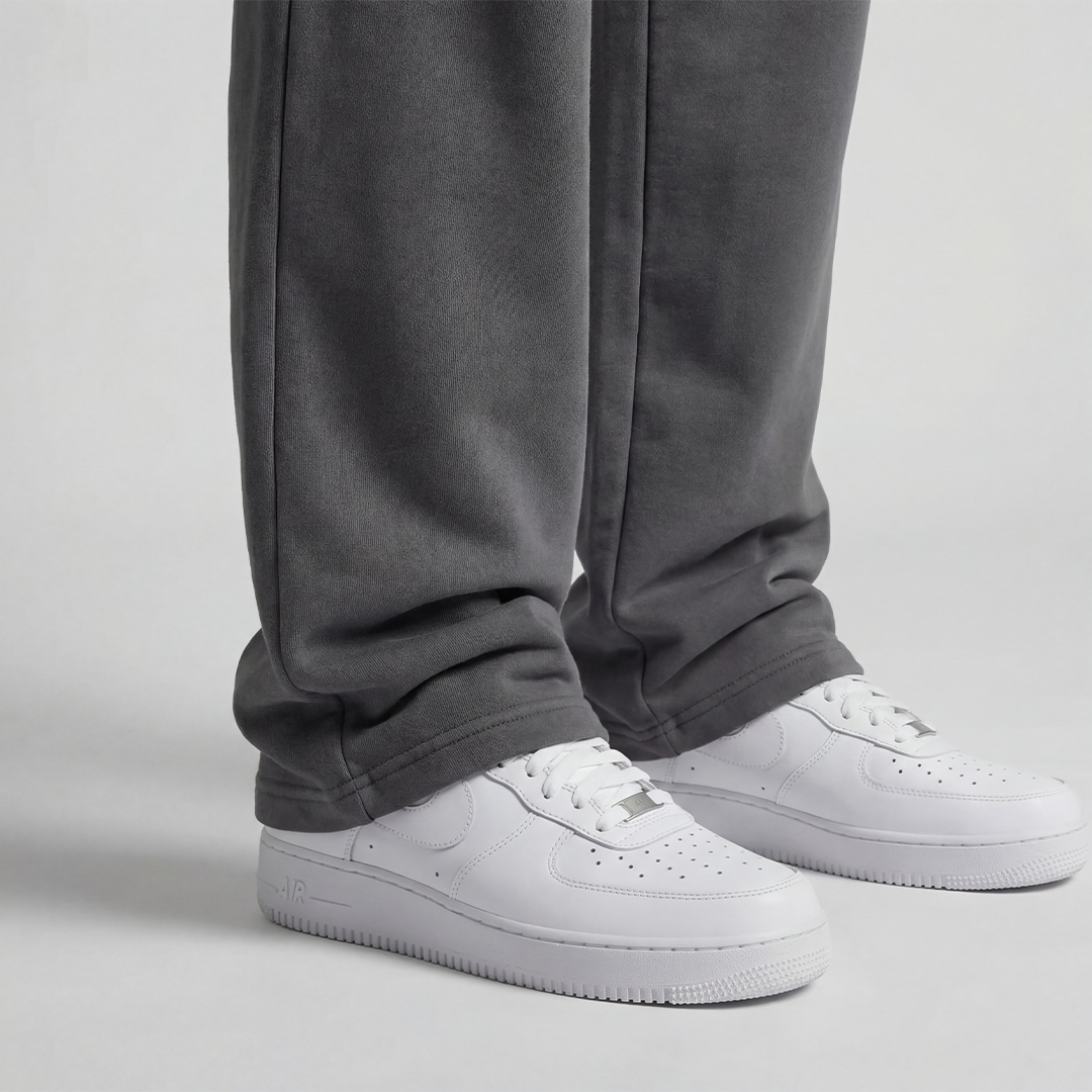 Wide-Leg Sweatpants Gray