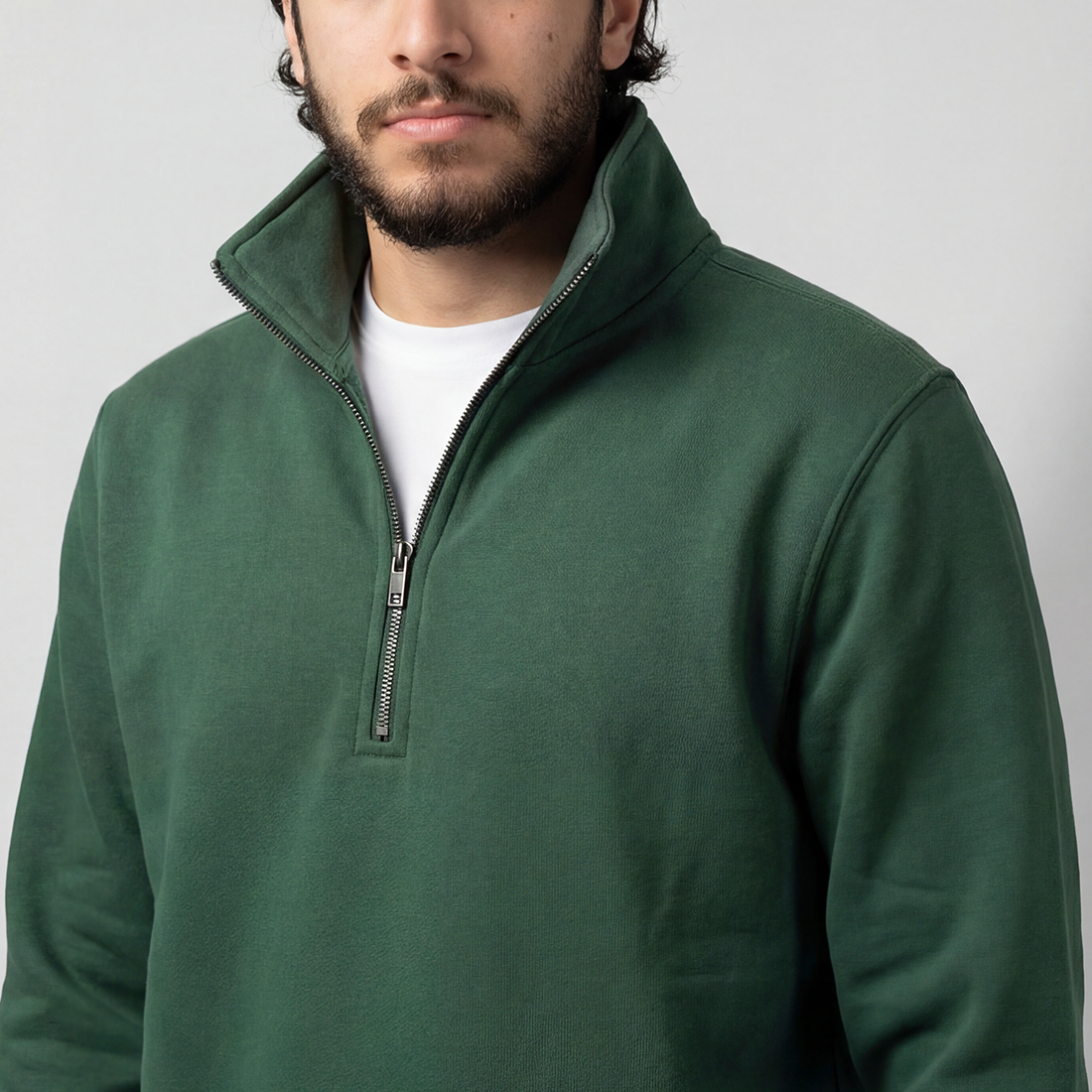 Green Quarter Zipper Main image