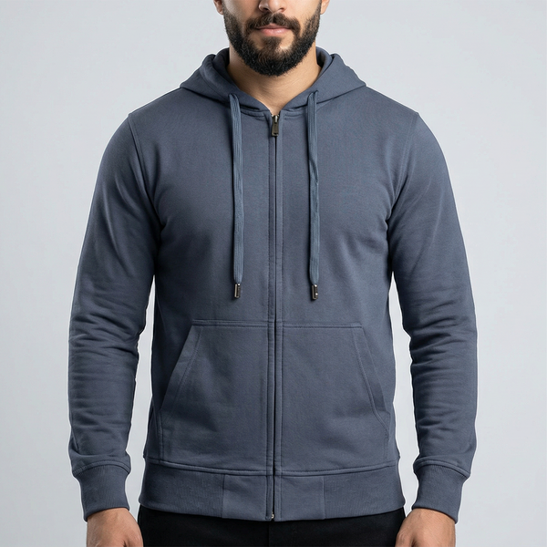 Light Full-Zip Hoodie Iron Gray