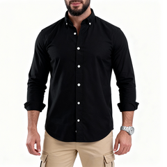 Plain Oxford Shirt Black