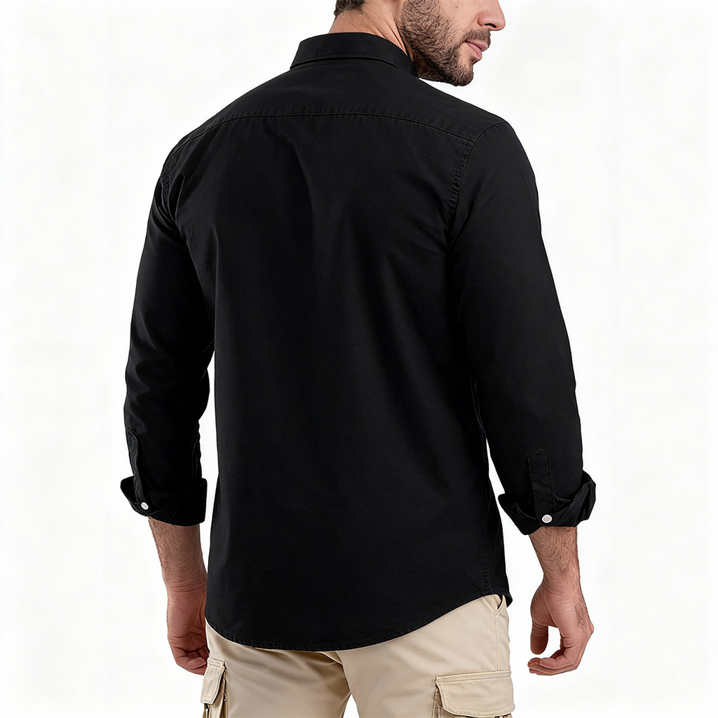 Plain Oxford Shirt Black