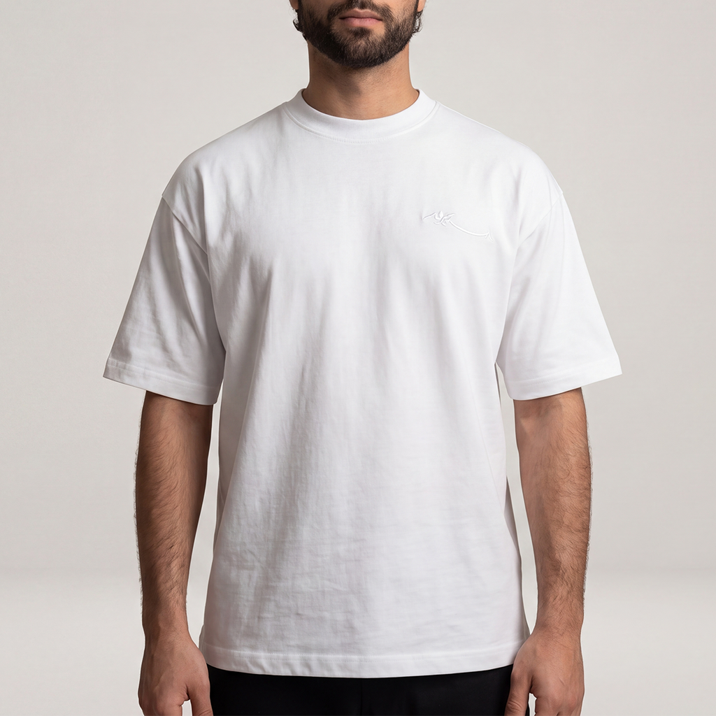 Crew-Neck SajdaFlap™️ Tee
 White