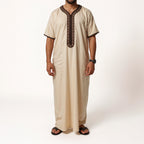 Moroccan Thobe Beige Tan