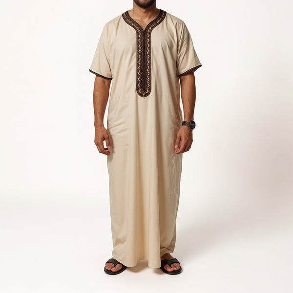 Moroccan Thawb Beige Tan