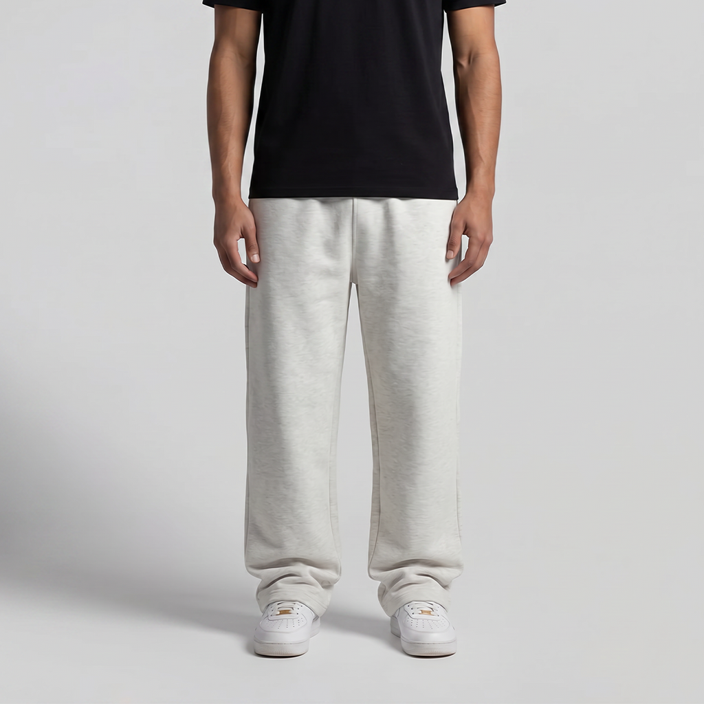 Wide-Leg Sweatpants Heather Gray