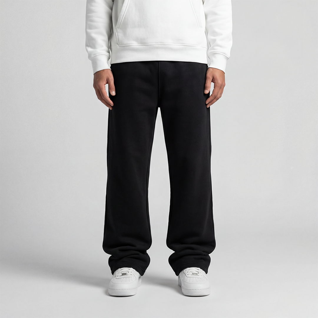 Wide-Leg Sweatpants Black Main image