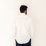 Plain Wool Shirt. White