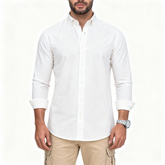 Plain Oxford Shirt White