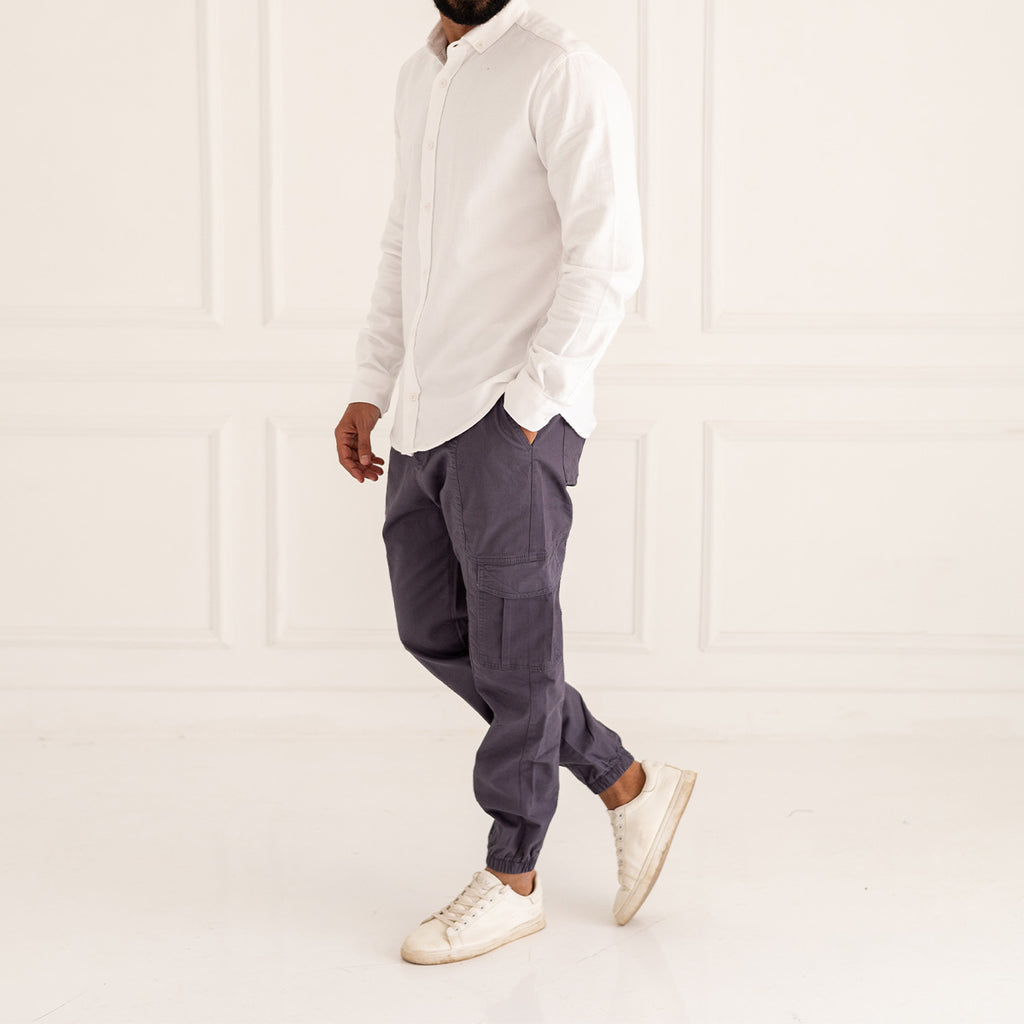 Plain Wool Shirt White