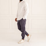 Plain Wool Shirt. White