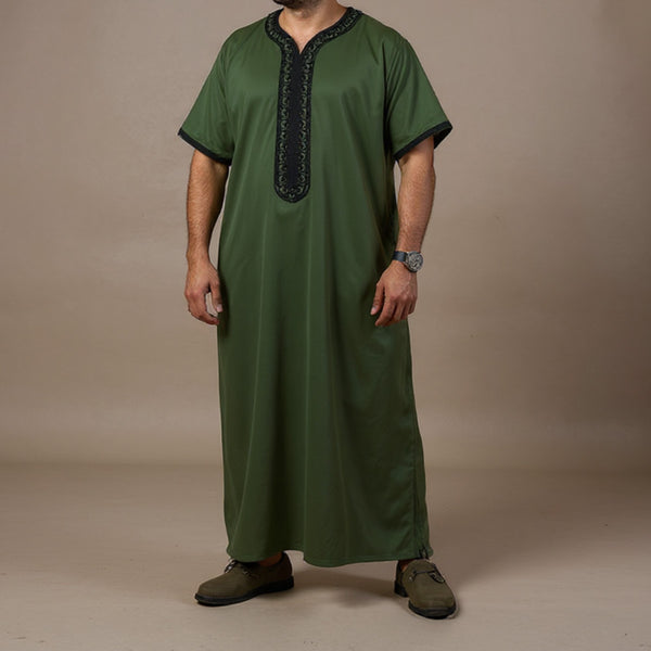 Moroccan Thawb Olive Green