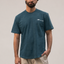 Curved Slub Tee Teal