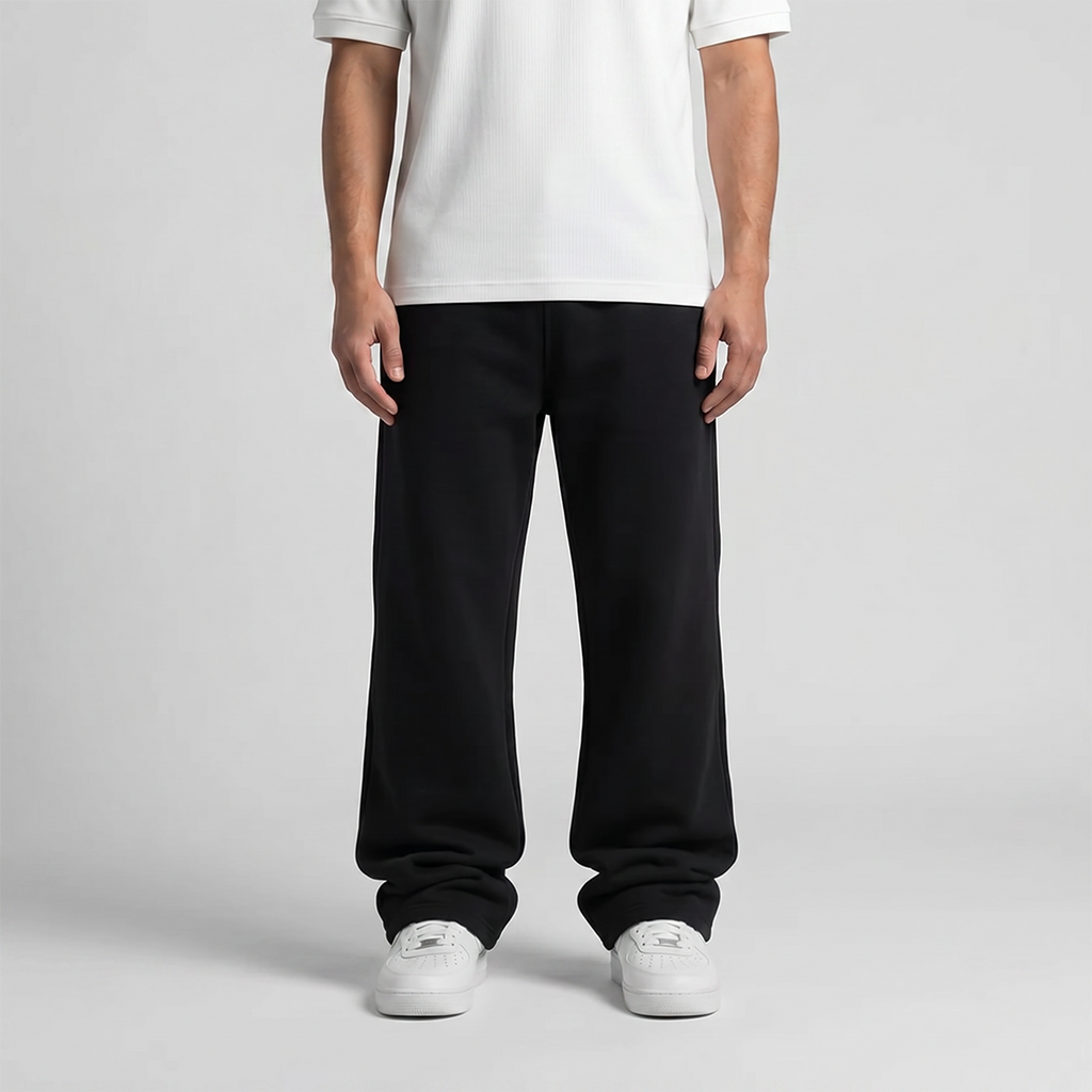 Wide-Leg Sweatpants Black