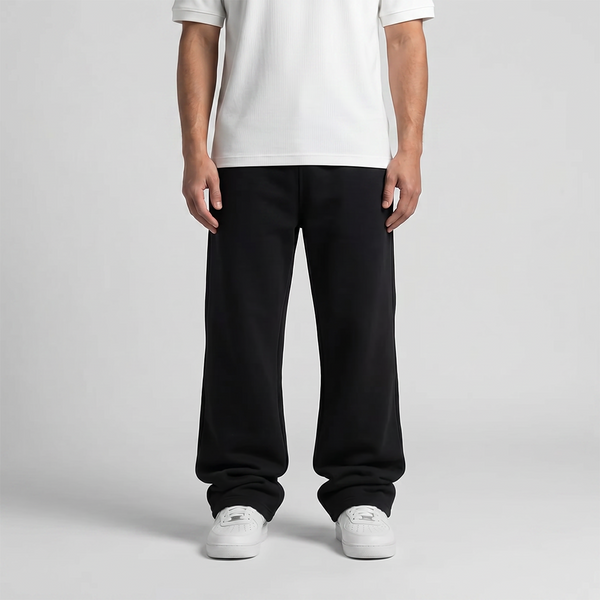 Wide-Leg Sweatpants Black