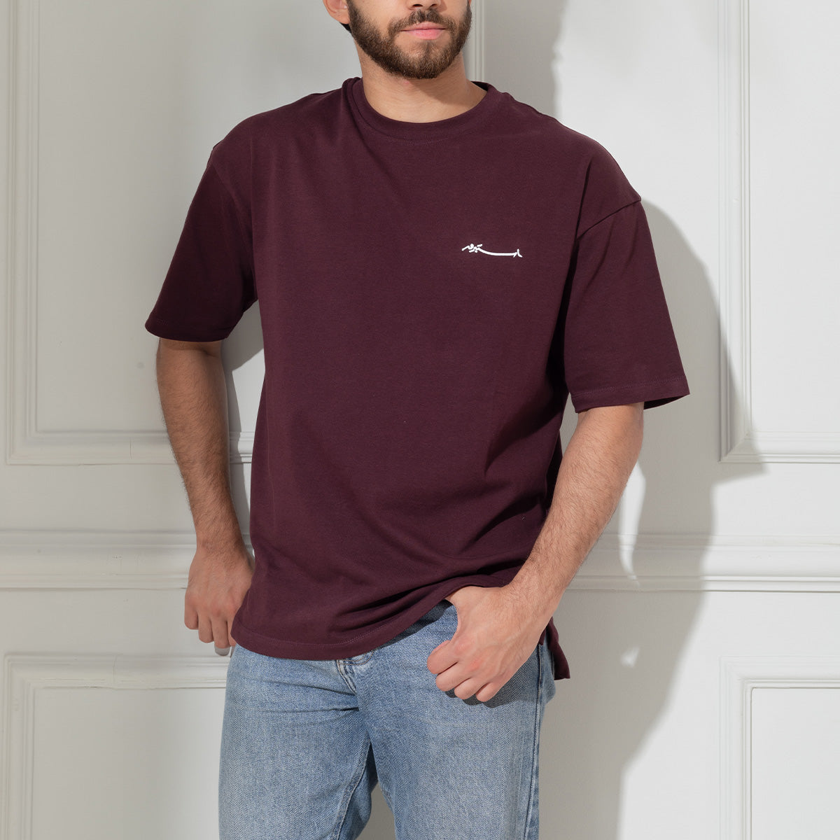 Stabraq Split Tee Burgundy Main image