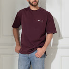 Stabraq Split Tee Burgundy