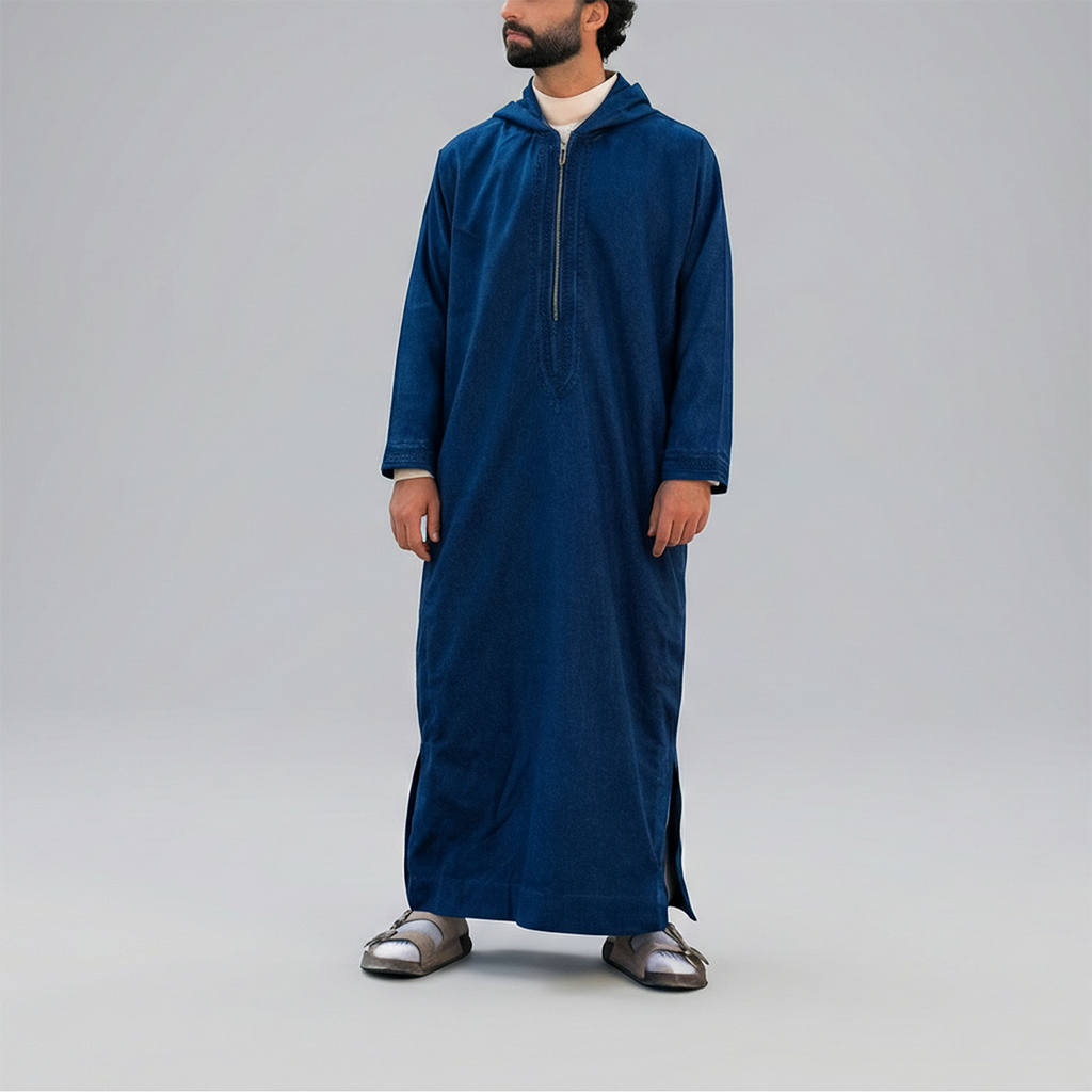 Wool Thawb Navy Blue