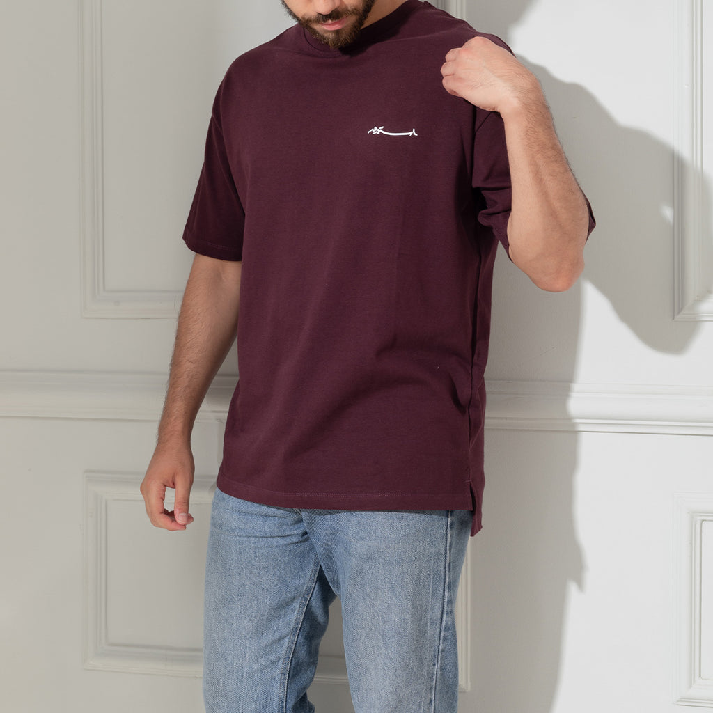 Stabraq Split Tee Burgundy