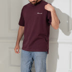 Stabraq Split Tee Burgundy