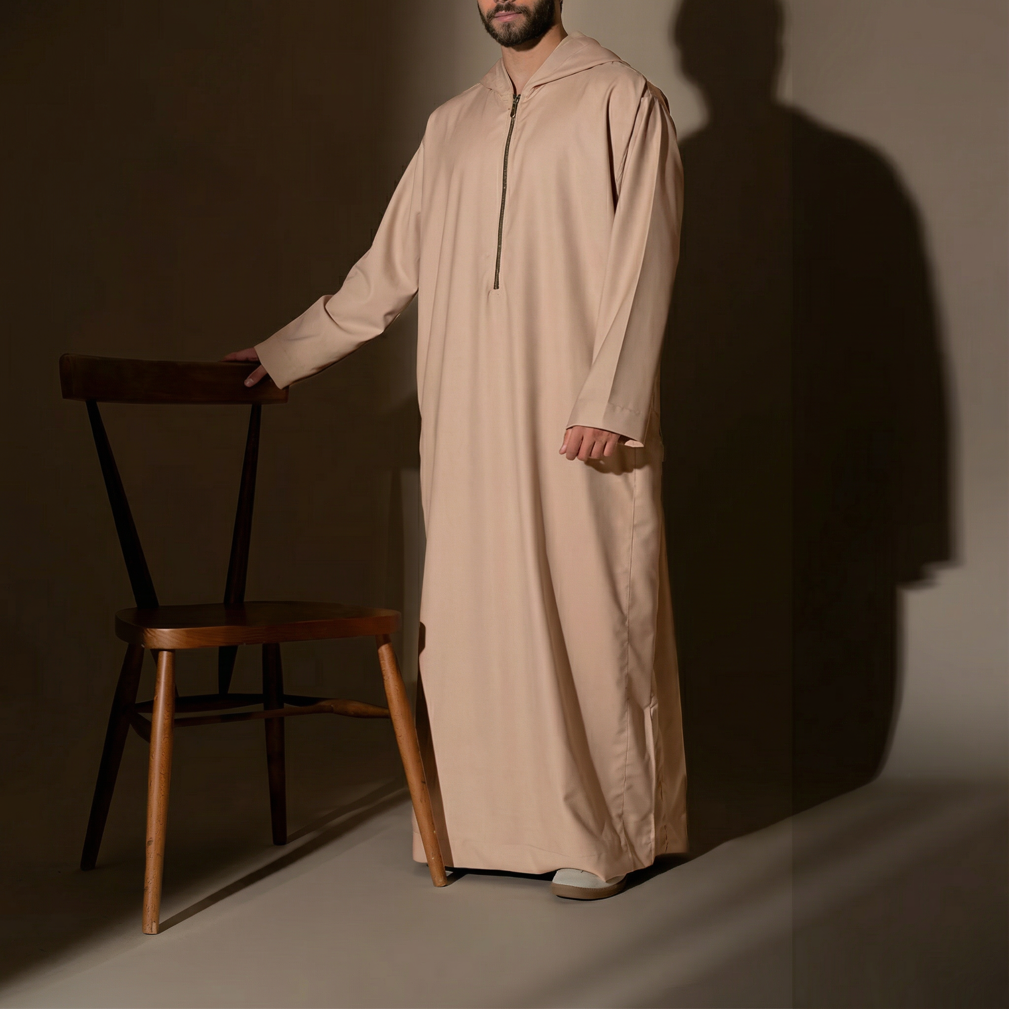 جلباب إستبرق. بيج Main image
