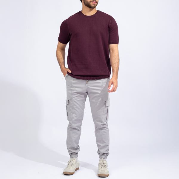 Knitted Crewneck Burgandy