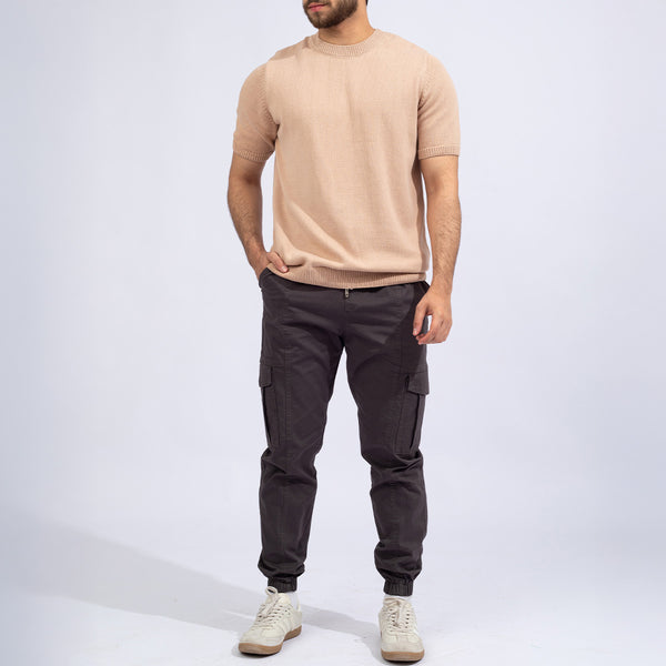 Knitted Crewneck Beige Tan