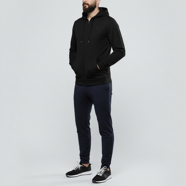 Light Full-Zip Hoodie Black